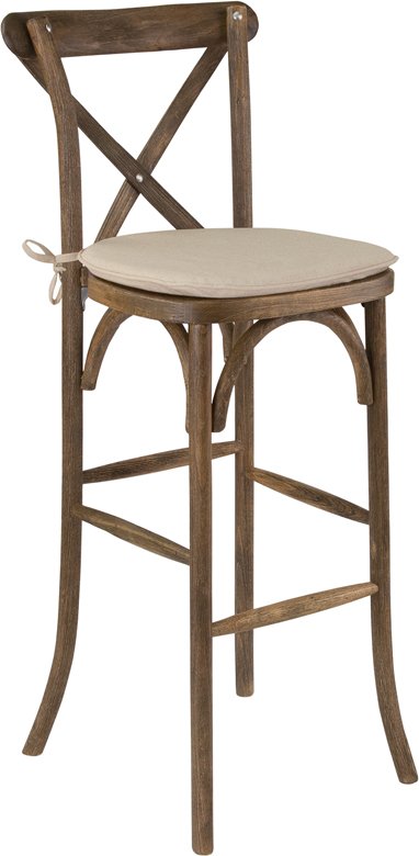 CHAISE DE BAR DOS CROISÉ HÉRITAGE Bois