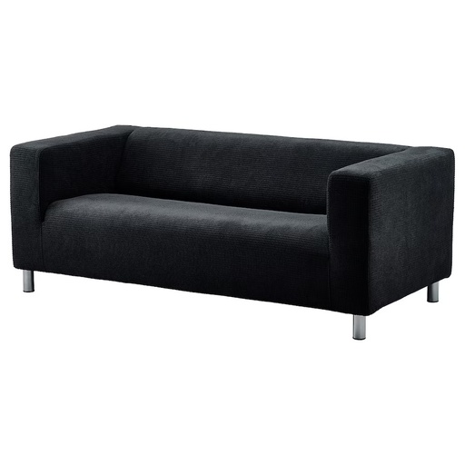 CANAPE TISSU 2 places Noir