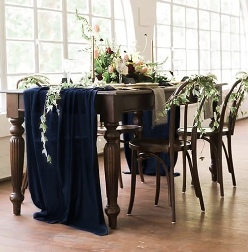 CHEMIN DE TABLE Bleu irisé