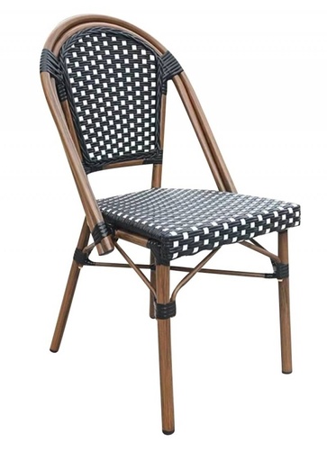 Chaise MONTMARTRE empilable Noire et Blanche