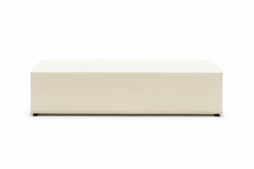 Pouf Blanc double simili cuir